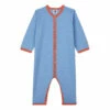 Brick Organic Cotton Pyjamas Blue Petit Bateau Fashion Baby