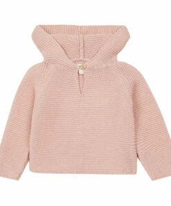 Bunny Hooded Jumper Pink Oeuf NYC Fashion Baby, Children