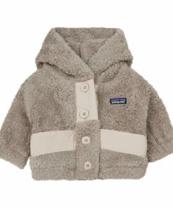Button-Up Recycled Fibre Sweatshirt Taupe brown Patagonia Fashion Baby, Children