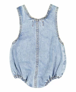 Button-Up Romper Denim blue Piupiuchick Fashion Baby -Baby Tops Elegant Store button up romper denim blue piupiuchick fashion baby 1