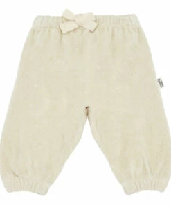 Cannelle Terry Cloth Harem Trousers Cream Poudre Organic Fashion Baby