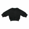 Cassandre Terry Cloth Sweatshirt Black Poudre Organic Fashion Baby, Children