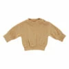 Cassandre Velvet Sweatshirt Camel Poudre Organic Fashion Baby, Children