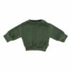 Cassandre Velvet Sweatshirt Chrome green Poudre Organic Fashion Baby, Children