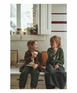 Cassandre Velvet Sweatshirt Chrome green Poudre Organic Fashion Baby, Children -Baby Tops Elegant Store cassandre velvet sweatshirt chrome green poudre organic fashion baby children 4