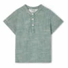 Cesari Chambray Kurta Shirt Sage Bonpoint Fashion Baby