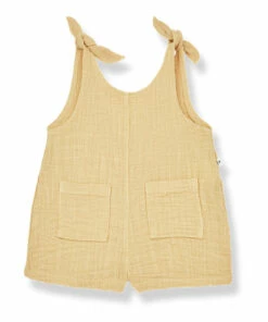 Cesca Double Cotton Muslin Romper Yellow 1+ in the family Fashion Baby, Children