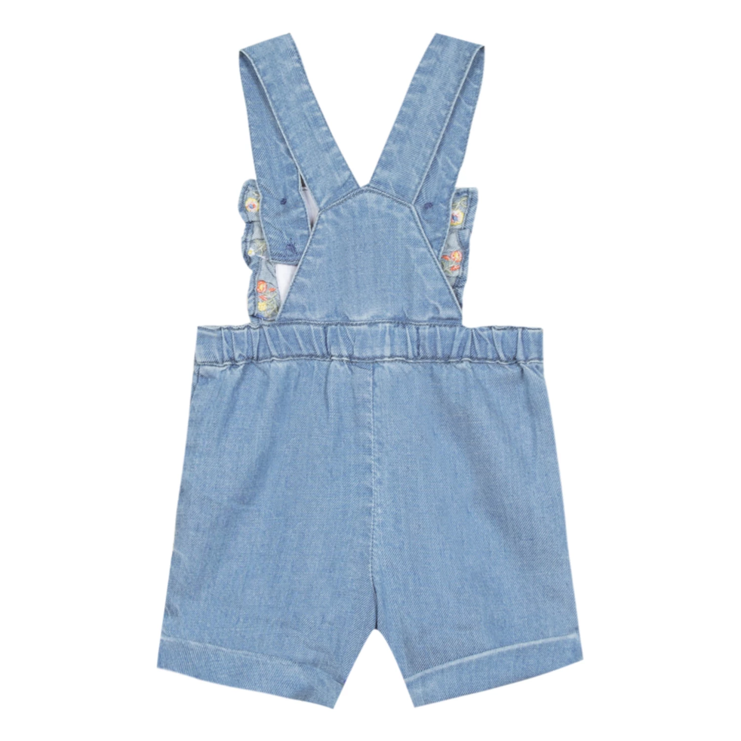 Chambray Embroidered Overalls Denim blue Tartine et Chocolat Fashion Baby 3 Chambray Embroidered Overalls Denim blue Tartine et Chocolat Fashion Baby - Image 3