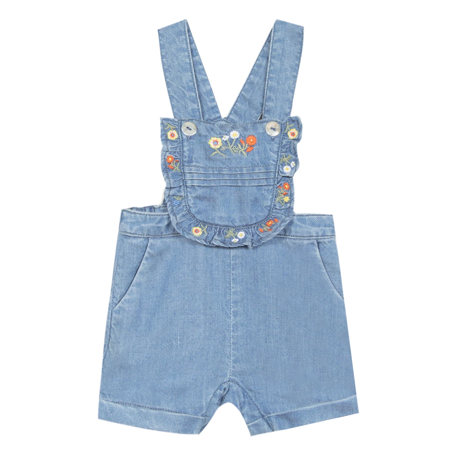 Chambray Embroidered Overalls Denim blue Tartine et Chocolat Fashion Baby 1 Chambray Embroidered Overalls Denim blue Tartine et Chocolat Fashion Baby