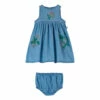 Chambray Flower Dress + Bloomers Blue Stella McCartney Kids Fashion Baby