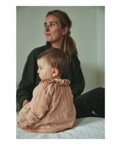 Charm Double Cotton Muslin Blouse Dusty Pink Poudre Organic Fashion Baby, Children -Baby Tops Elegant Store charm double cotton muslin blouse dusty pink poudre organic fashion baby children 5