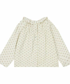 Charm Double Cotton Muslin Blouse White Poudre Organic Fashion Baby, Children -Baby Tops Elegant Store charm double cotton muslin blouse white poudre organic fashion baby children 4