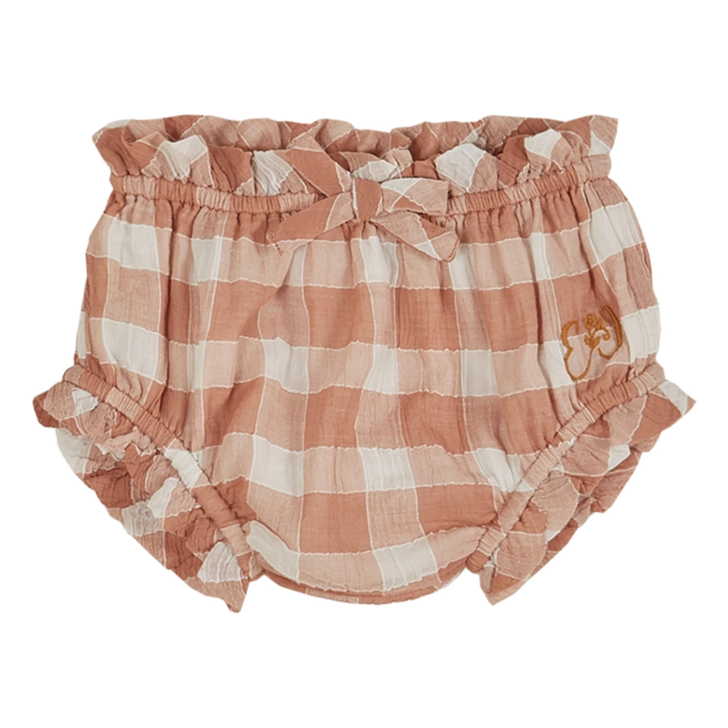 Checked Bloomers Dusty Pink Emile et Ida Fashion Baby 1 Checked Bloomers Dusty Pink Emile et Ida Fashion Baby