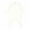 Cherry Jersey Footed Pyjamas Ecru Bonpoint Fashion Baby