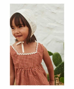 Chiara Organic Cotton Romper Rust Liilu Fashion Baby -Baby Tops Elegant Store chiara organic cotton romper rust liilu fashion baby 2