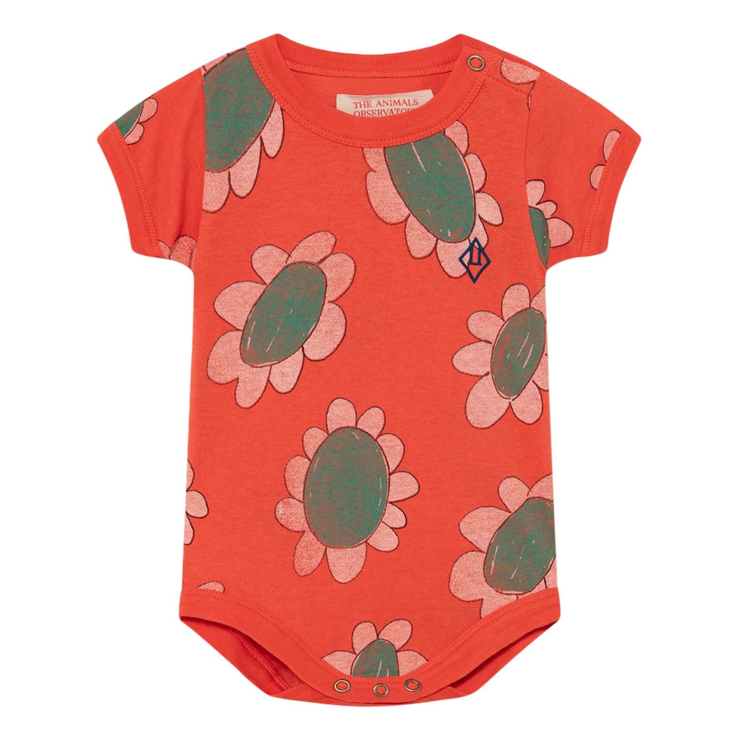 Chimpanzee Floral Babygrow Red The Animals Observatory Fashion Baby 1 Chimpanzee Floral Babygrow Red The Animals Observatory Fashion Baby