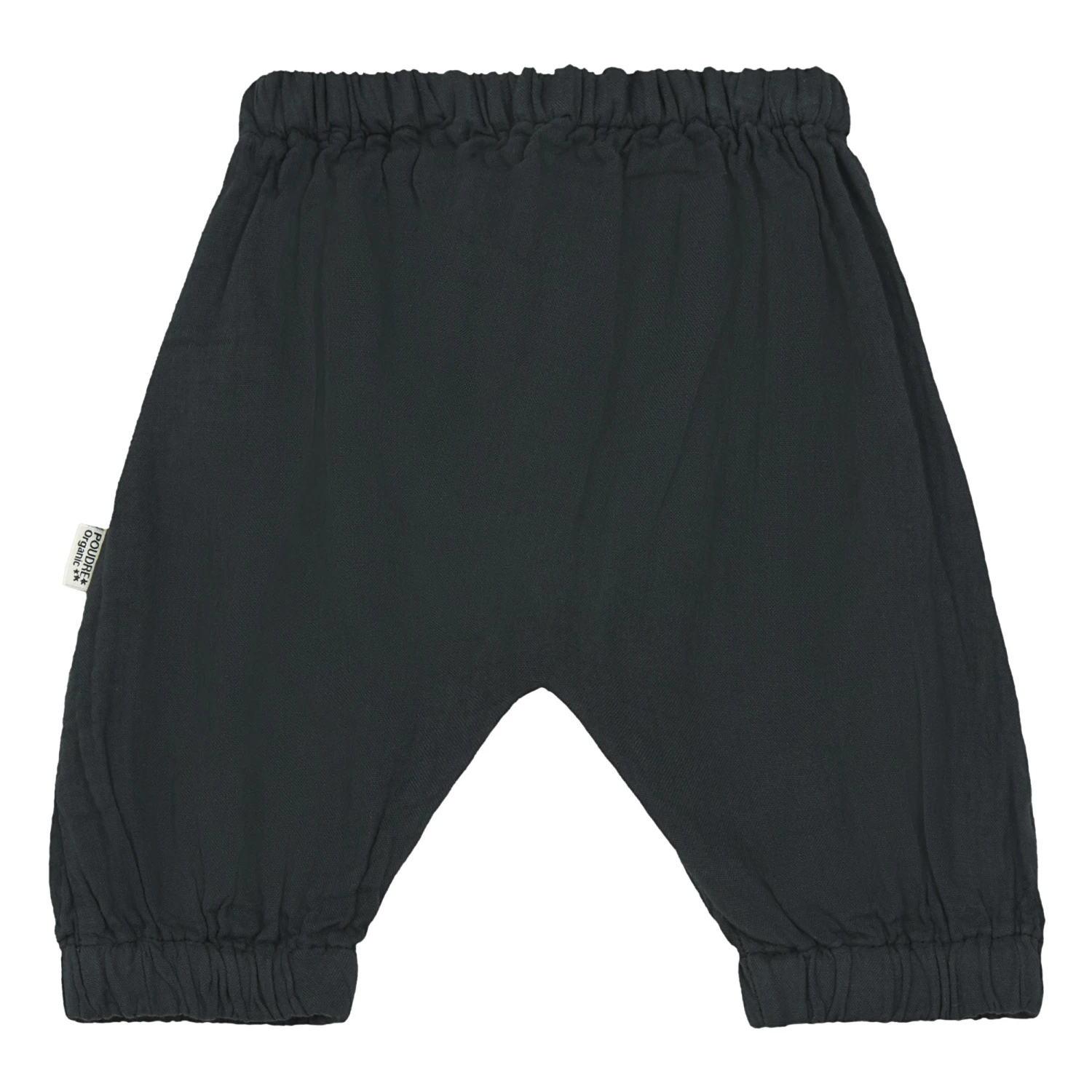 Cinnamon Double Organic Cotton Muslin Trousers Black Poudre Organic Fashion Baby 2 Cinnamon Double Organic Cotton Muslin Trousers Black Poudre Organic Fashion Baby - Image 2