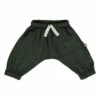 Cinnamon Double Organic Cotton Muslin Trousers Dark green Poudre Organic Fashion Baby