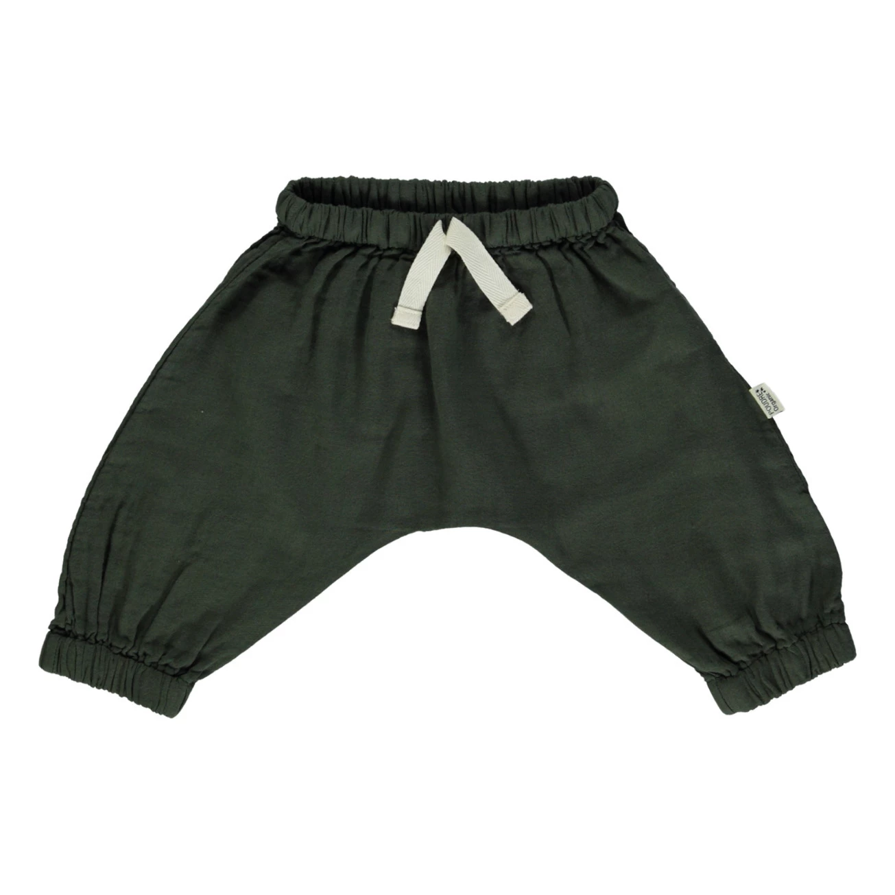 Cinnamon Double Organic Cotton Muslin Trousers Dark green Poudre Organic Fashion Baby 1 Cinnamon Double Organic Cotton Muslin Trousers Dark green Poudre Organic Fashion Baby