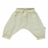 Cinnamon Double Organic Cotton Muslin Trousers Off white Poudre Organic Fashion Baby