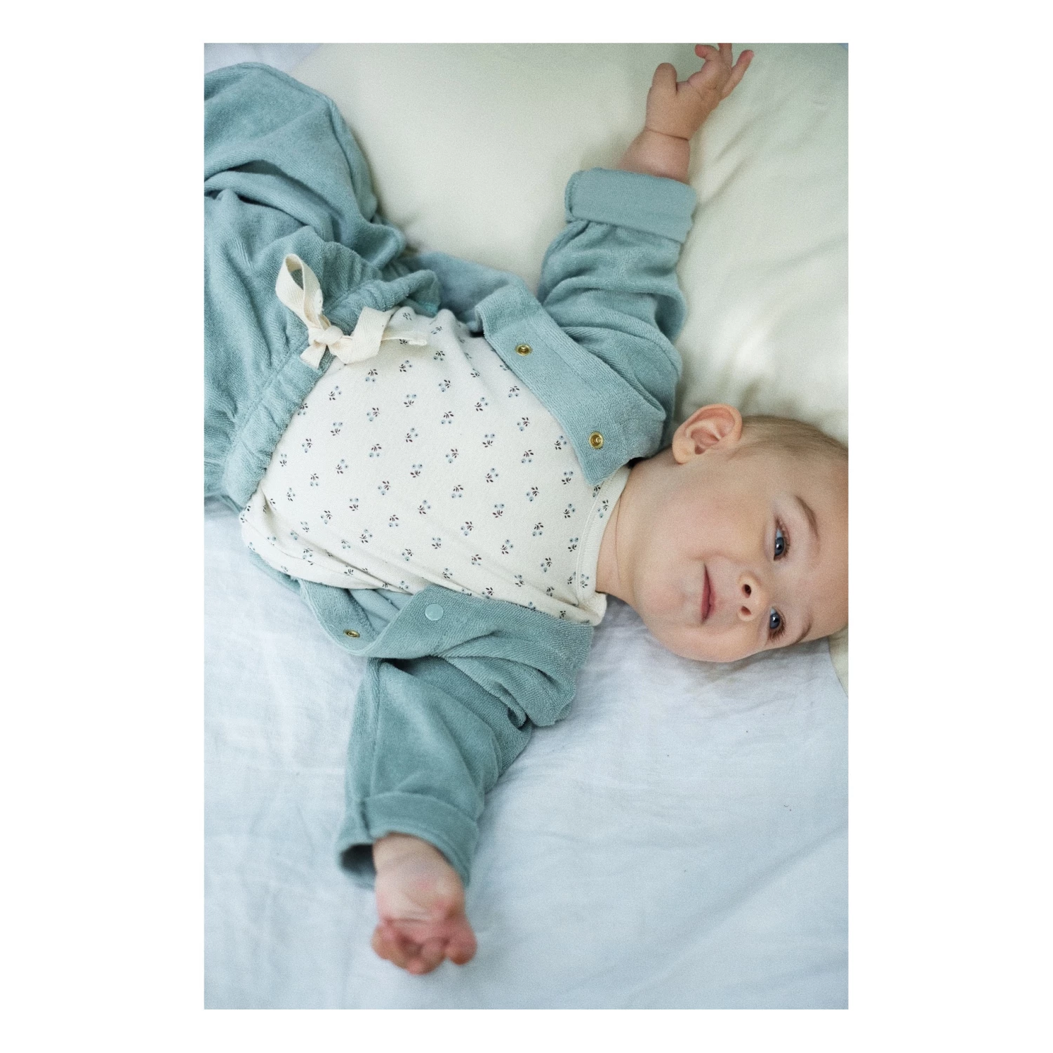 Cinnamon Organic Cotton Terry Cloth Trousers Blue Poudre Organic Fashion Baby 2 Cinnamon Organic Cotton Terry Cloth Trousers Blue Poudre Organic Fashion Baby - Image 2