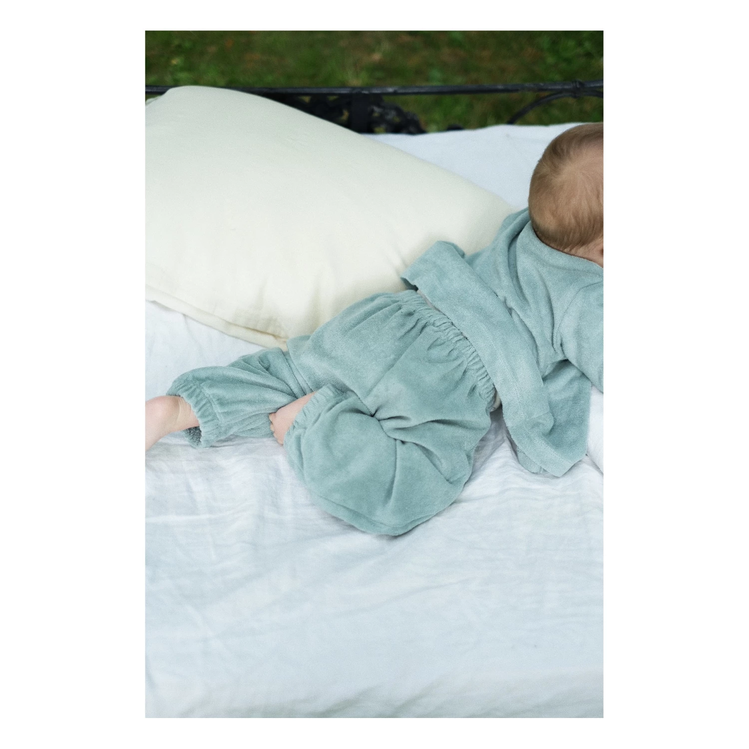 Cinnamon Organic Cotton Terry Cloth Trousers Blue Poudre Organic Fashion Baby 3 Cinnamon Organic Cotton Terry Cloth Trousers Blue Poudre Organic Fashion Baby - Image 3