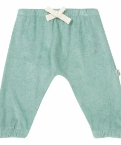 Cinnamon Organic Cotton Terry Cloth Trousers Blue Poudre Organic Fashion Baby