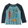 Cool Long Sleeve UV-protection T-shirt Blue Patagonia Fashion Baby, Children