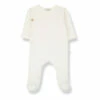 Corina Footed Jumpsuit Ecru 1+ in the family Fashion Baby