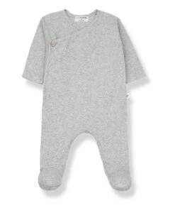 Corina Footed Jumpsuit Grey 1+ in the family Fashion Baby