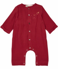 Cosi Organic Cotton Muslin Pyjamas Red Risu Risu Fashion Baby