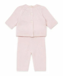 Cotton and Cashmere Jumper + Leggings Pale pink Bonton Fashion Baby -Baby Tops Elegant Store cotton and cashmere jumper leggings pale pink bonton fashion baby 2