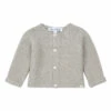 Cotton and Cashmere Openwork Cardigan Heather grey Tartine et Chocolat Fashion Baby