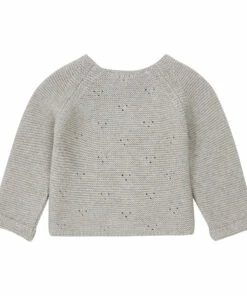 Cotton and Cashmere Openwork Cardigan Heather grey Tartine et Chocolat Fashion Baby 5 Cotton and Cashmere Openwork Cardigan Heather grey Tartine et Chocolat Fashion Baby -Baby Tops Elegant Store cotton and cashmere openwork cardigan heather grey tartine et chocolat fashion baby 2