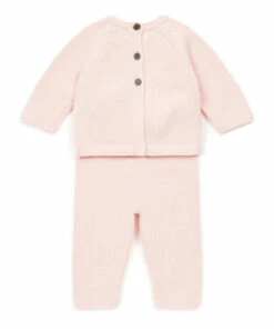 Cotton and Cashmere Top + Bottoms Pale pink Bonton Fashion Baby 5 Cotton and Cashmere Top + Bottoms Pale pink Bonton Fashion Baby -Baby Tops Elegant Store cotton and cashmere top bottoms pale pink bonton fashion baby 2