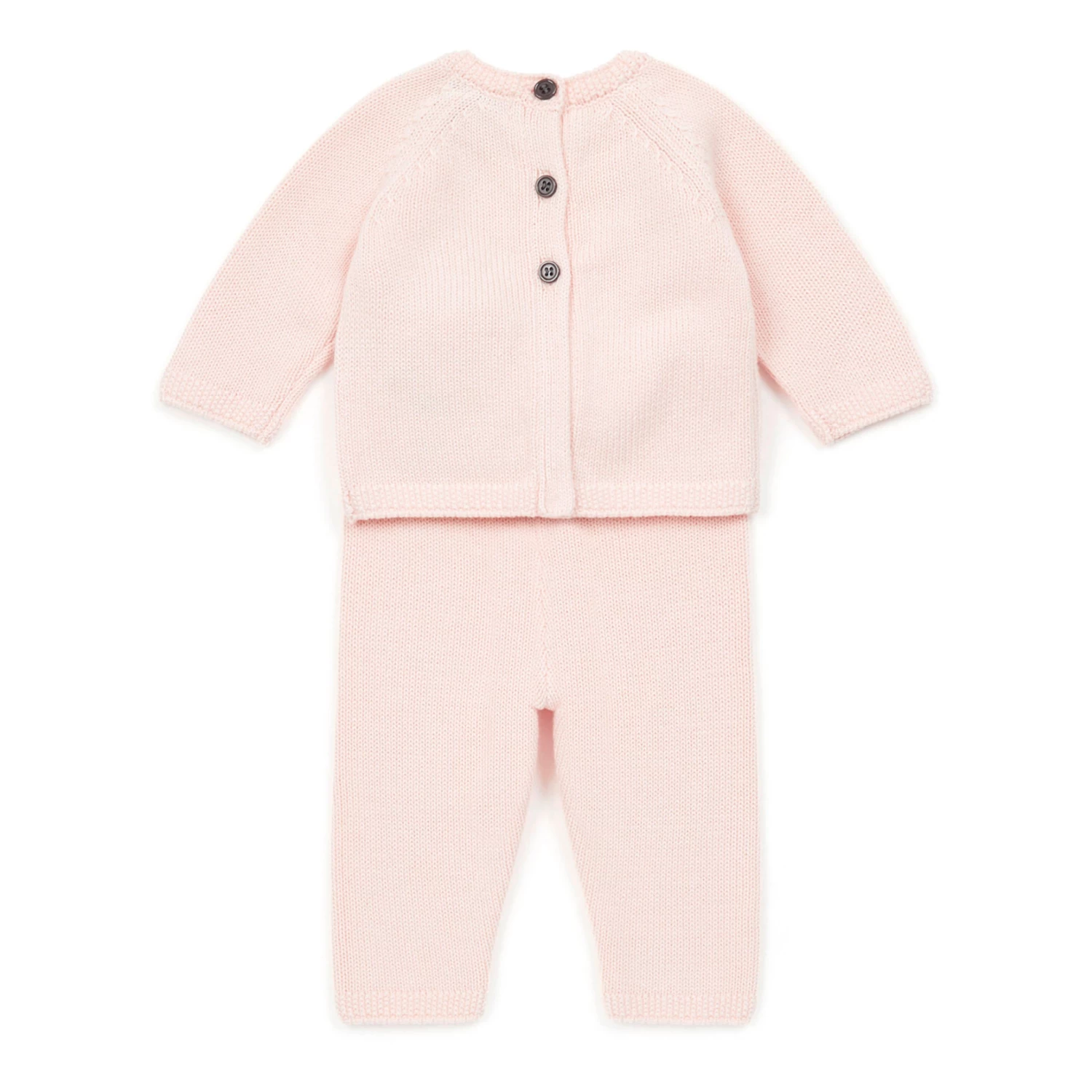 Cotton and Cashmere Top + Bottoms Pale pink Bonton Fashion Baby 3 Cotton and Cashmere Top + Bottoms Pale pink Bonton Fashion Baby - Image 3