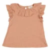 Cotton and Linen Frill T-shirt Dusty Pink Búho Fashion Baby