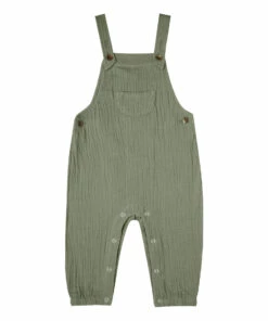 Cotton Crepe Striped Overalls Khaki Rylee + Cru Fashion Baby, Children