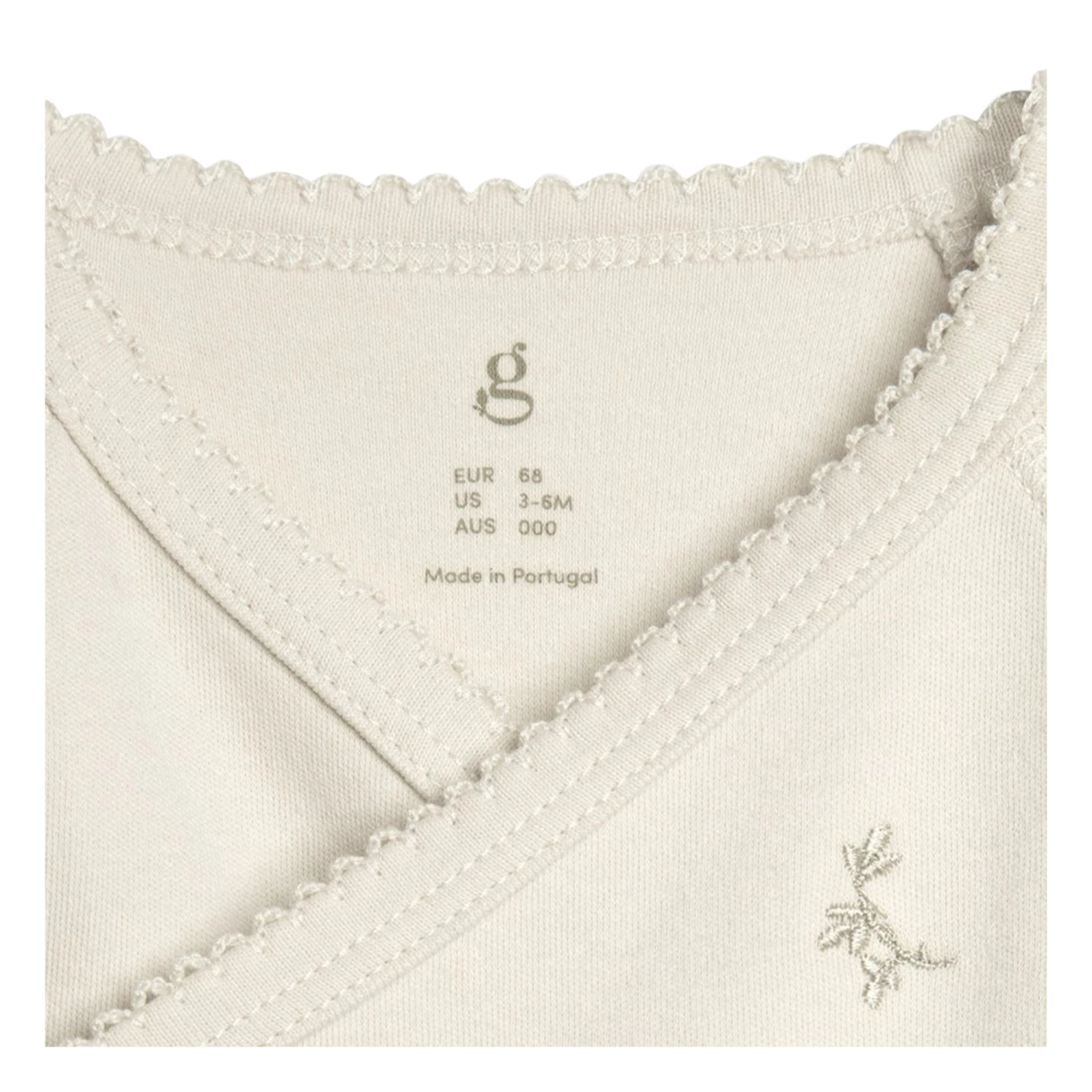 Cotton Jersey Baby Grow Ecru garbo&friends Fashion Baby 3 Cotton Jersey Baby Grow Ecru garbo&friends Fashion Baby - Image 3