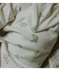 Cotton Jersey Baby Grow Swallows Pale green garbo&friends Fashion Baby -Baby Tops Elegant Store cotton jersey baby grow swallows pale green garbo friends fashion baby 3