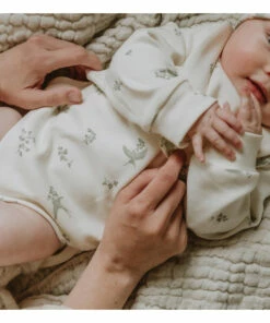 Cotton Jersey Baby Grow Swallows Pale green garbo&friends Fashion Baby -Baby Tops Elegant Store cotton jersey baby grow swallows pale green garbo friends fashion baby 4