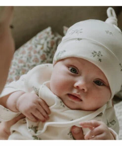 Cotton Jersey Beanie Swallows Pale green garbo&friends Fashion Baby -Baby Tops Elegant Store cotton jersey beanie swallows pale green garbo friends fashion baby 3