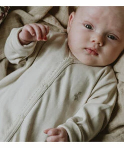 Cotton Jersey Pyjamas Ecru garbo&friends Fashion Baby -Baby Tops Elegant Store cotton jersey pyjamas ecru garbo friends fashion baby 3