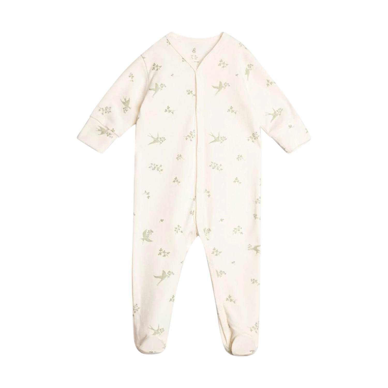 Cotton Jersey Pyjamas Swallows Pale green garbo&friends Fashion Baby 1 Cotton Jersey Pyjamas Swallows Pale green garbo&friends Fashion Baby