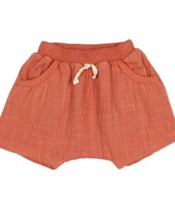 Cotton Muslin Baby Shorts Terracotta Búho Fashion Baby
