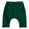 Cotton Muslin Harem Pants Green Emile et Ida Fashion Baby
