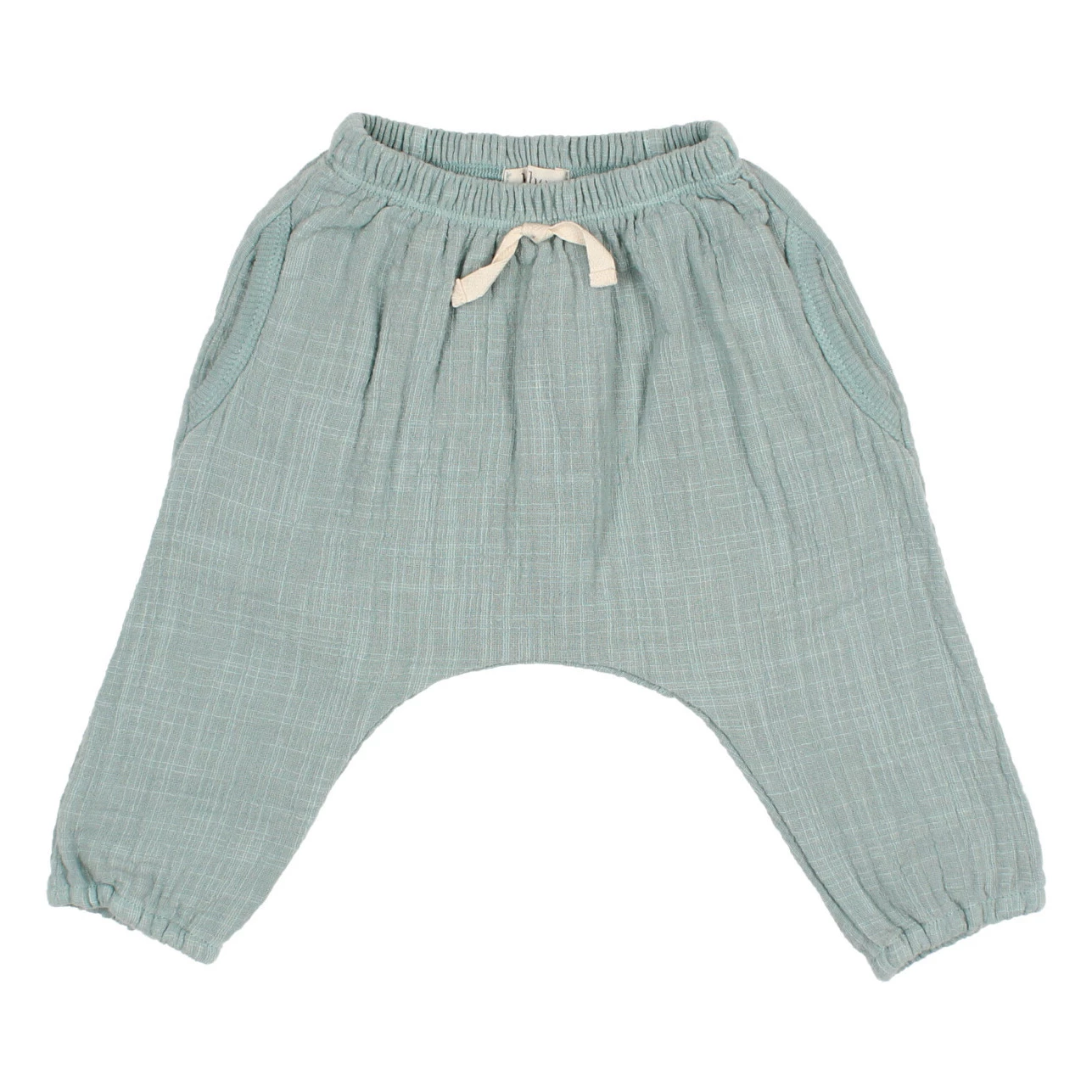 Cotton Muslin Harem Pants Green water Búho Fashion Baby 1 Cotton Muslin Harem Pants Green water Búho Fashion Baby