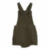 Cotton Muslin Romper Khaki Emile et Ida Fashion Baby