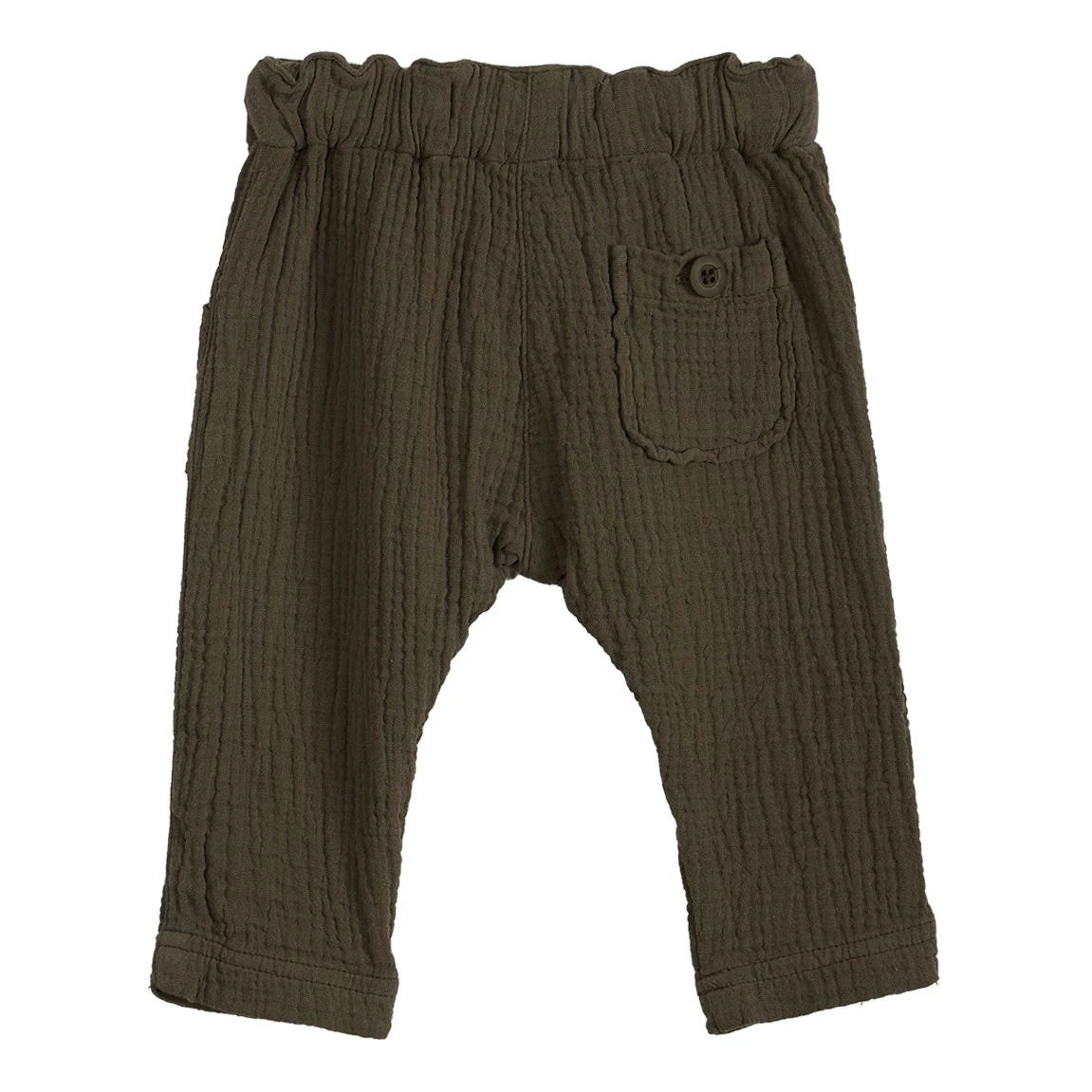 Cotton Muslin Trousers Khaki Emile et Ida Fashion Baby, Children 6 Cotton Muslin Trousers Khaki Emile et Ida Fashion Baby, Children - Image 6