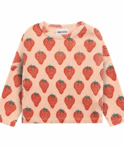 Cotton Strawberry T-shirt Pink Bobo Choses Fashion Baby
